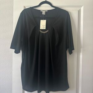 Belah & Codey Top Golden Chain Black 3X